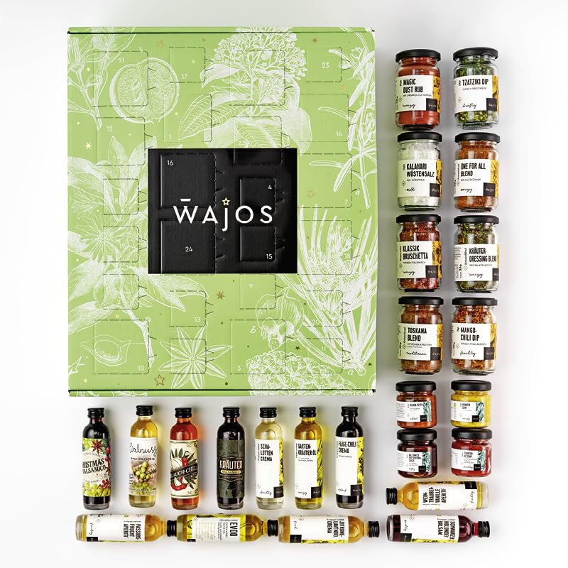 Wajos Adventskalender 2025: Veganer Feinkost- & Gewürz-Adventskalender für Genießer mit Essig-...