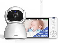 AnKeKe 5" 720P HD Wireless Baby Monitor: No WiFi, 1000ft Range, 2-Way Talk, VOX Motion Detection, Night Vision, Lullabies & Feeding Alerts