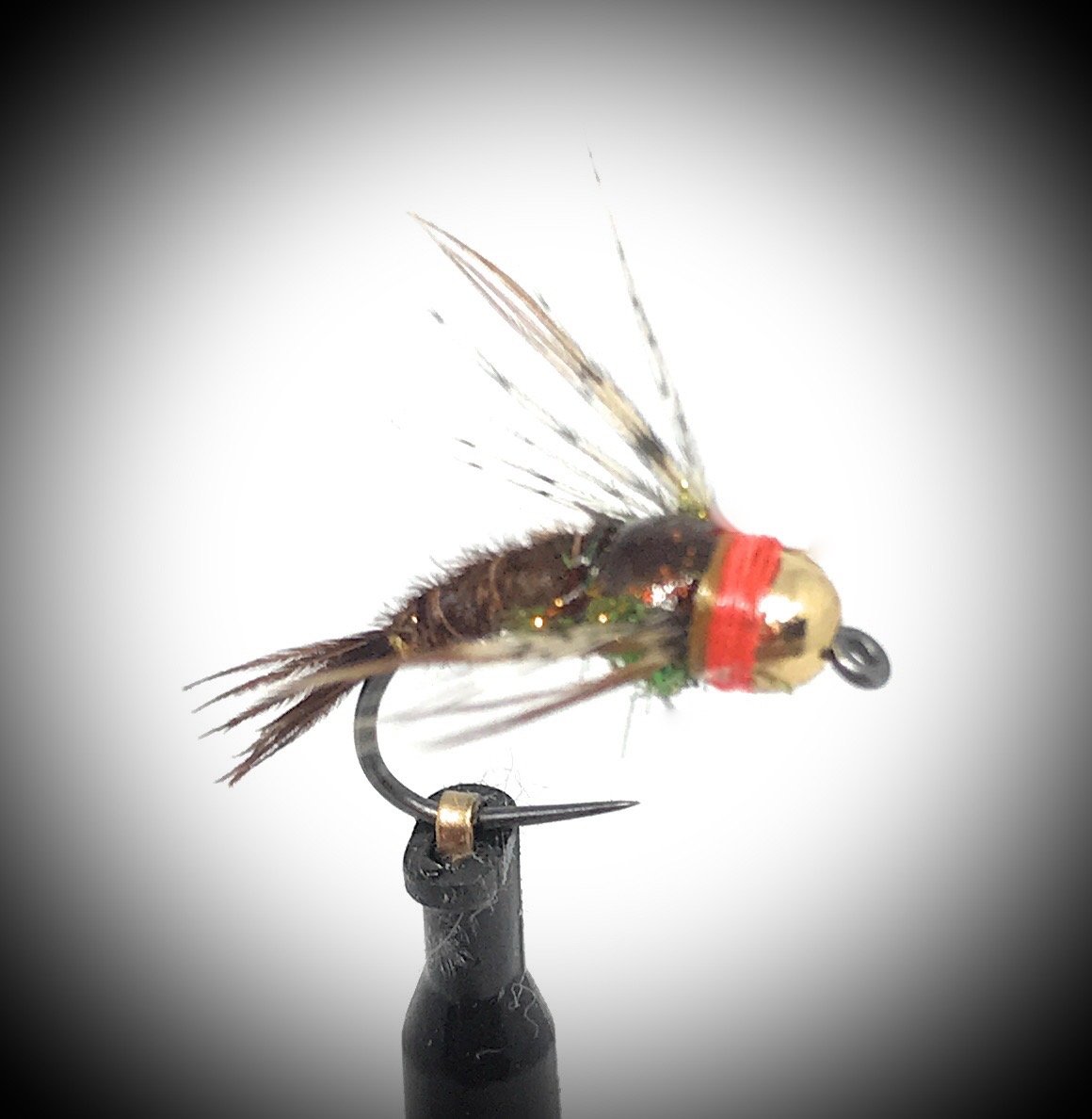 Pheasant Tail, Ninfa de tungsteno, (Pack de 9 artificiales Tre para tamaño y peso, costruita sobre anzuelos Barbless cecoslovacchi, conforme FIPS Mouche