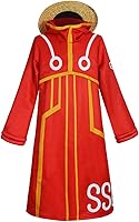 Vista 3 de Luffy Cosplay Egghead Arc Coat Disfraz Anime Chaqueta con capucha para adultos