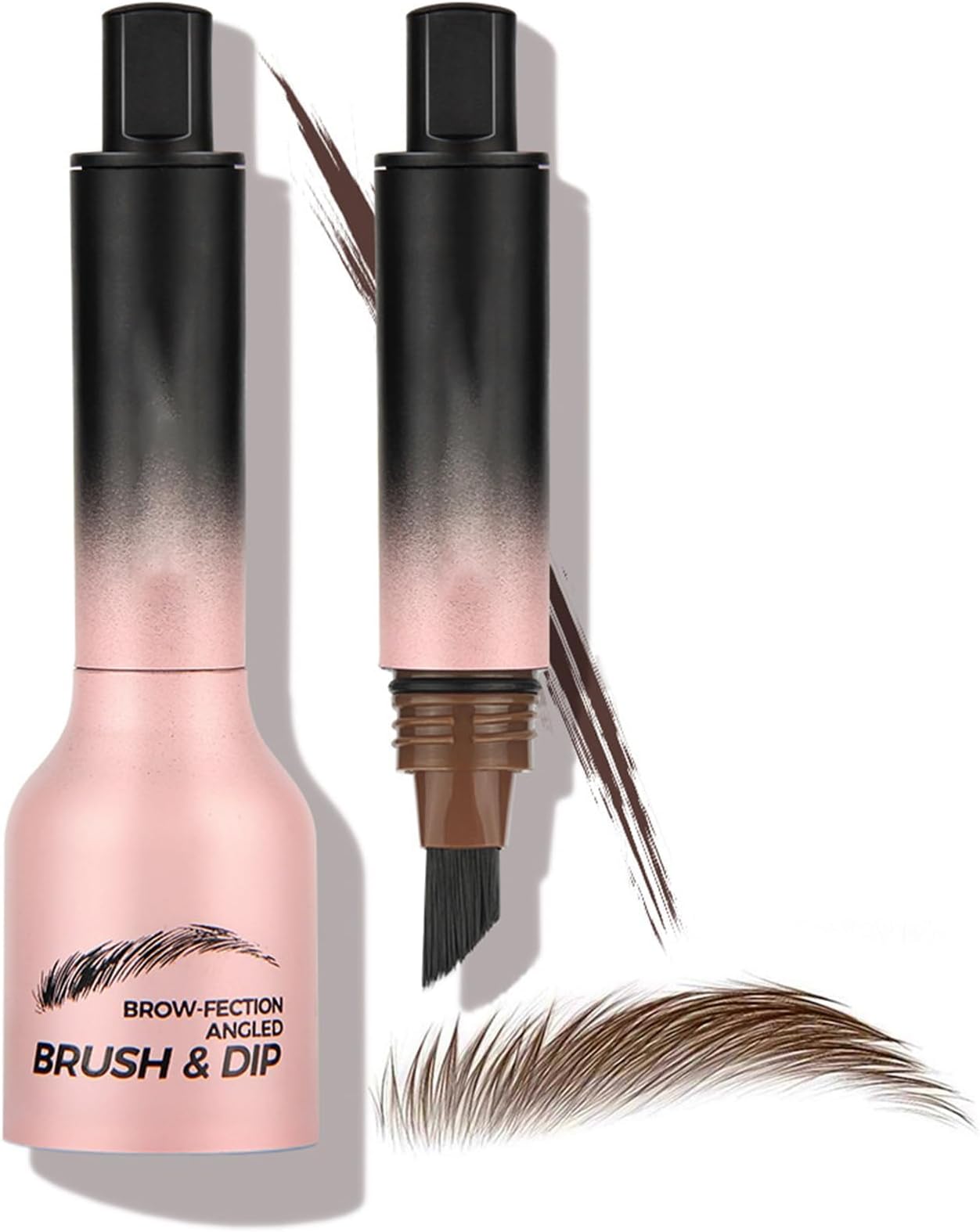 Liquid Microblading Eyebrow Pen with Angled Brush, Hair-Like Strokes for Natural Shaping and Filling, Long-Lasting Quick-Dry Waterproof Brow Pencil for Beginners (03 Auburn)
