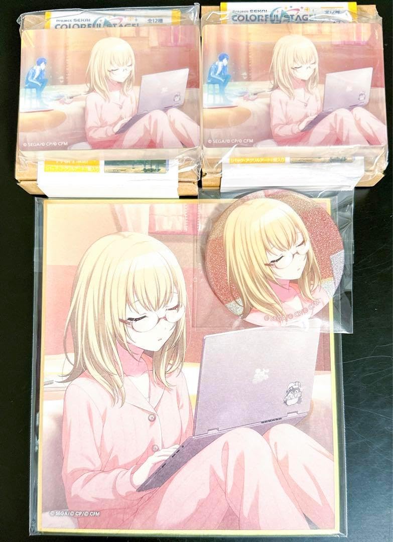 プロセカ　小豆沢こはね　虚ろを扇ぐ　色紙　グリ缶　ノーブルアート　24b 小豆沢こはね 色紙 グリ缶 ノーブルアート 虚ろを扇ぐ 24b プロセカ