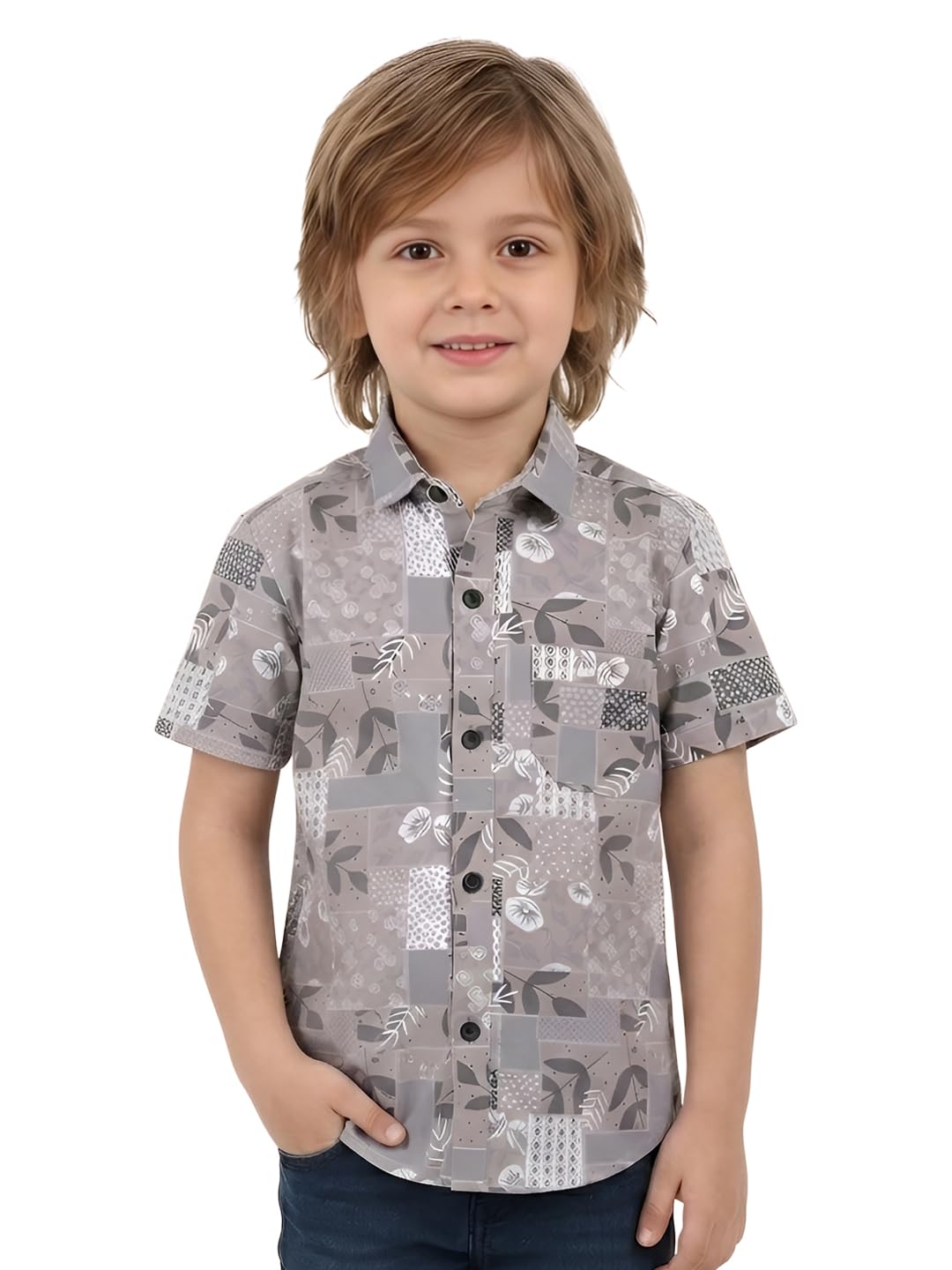 polka tots Pure Cotton Half Sleeve Shirt for Kid Boys | Ultra-Soft & Skin-Friendly Fabric | Breathable & Comfortable Everyday Wear for Baby, Kids & Toddlers | Ideal for Parties & Outings-picture-10