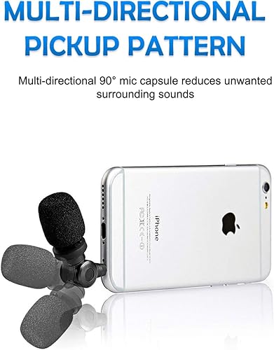 Miniatura 5 de Saramonic SmartMic - Micrófono flexible de condensador para teléfonos inteligentes, micrófono de vlogging para iPhone y video de YouTube, micrófono