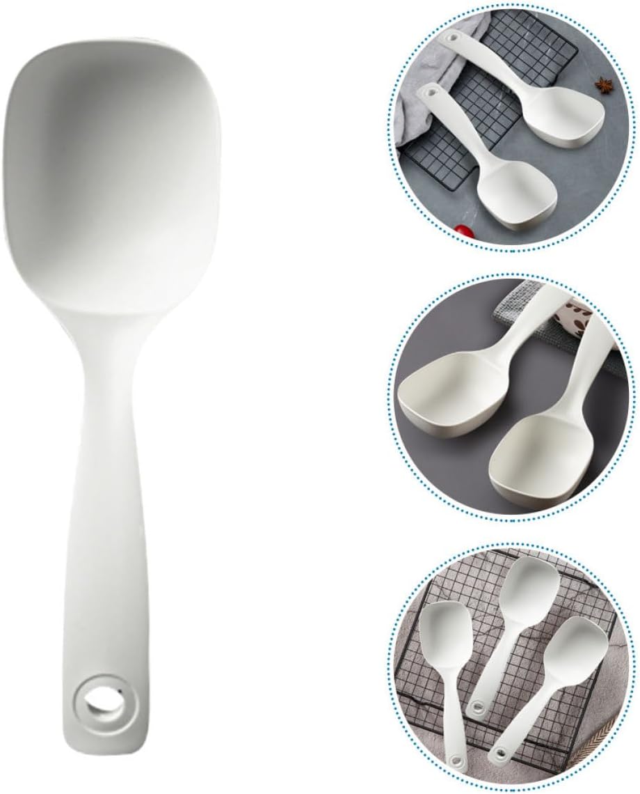 Soup Ladle for Kitchen Serving White PP Long Handle