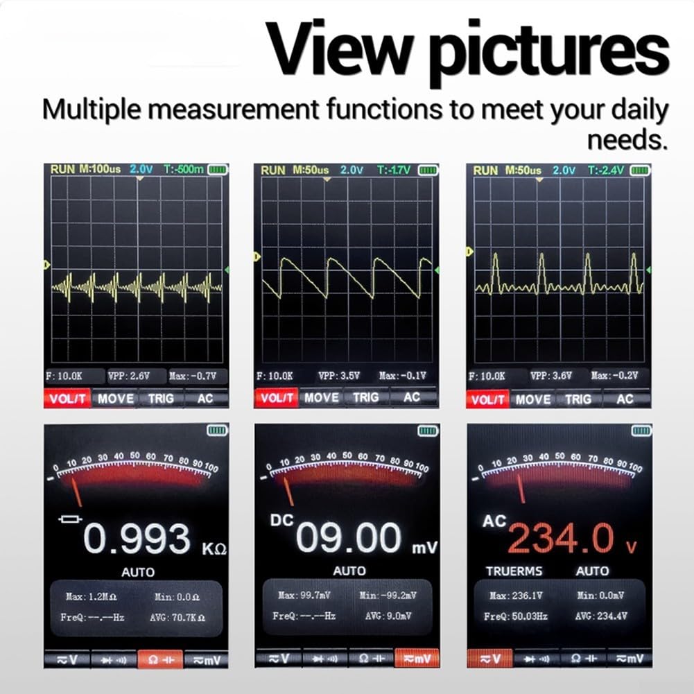 Oscilloscope Numérique 2-en-1 Multimètre Écran Couleur