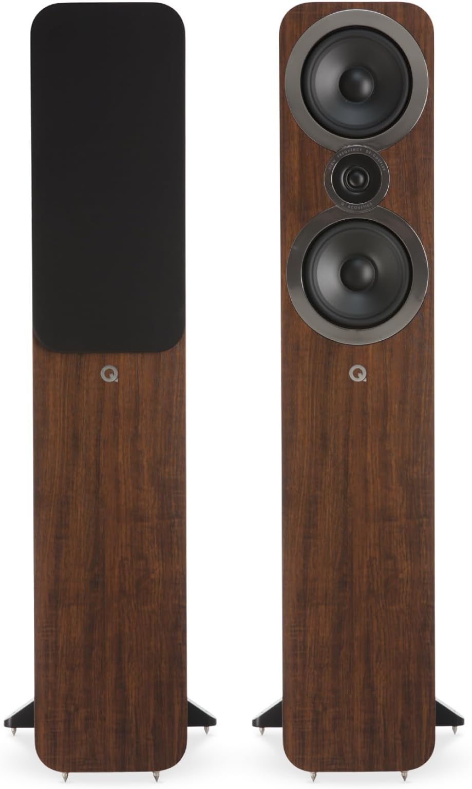 3050i Floor Standing Speakers - Pair - 2-way Reflex Enclosure, Bass Driver: 2 x 165 mm (6.5 in), Tweeter: 22 mm (0.9 in) - Tower Stereo/Surround Sound (English Walnut)