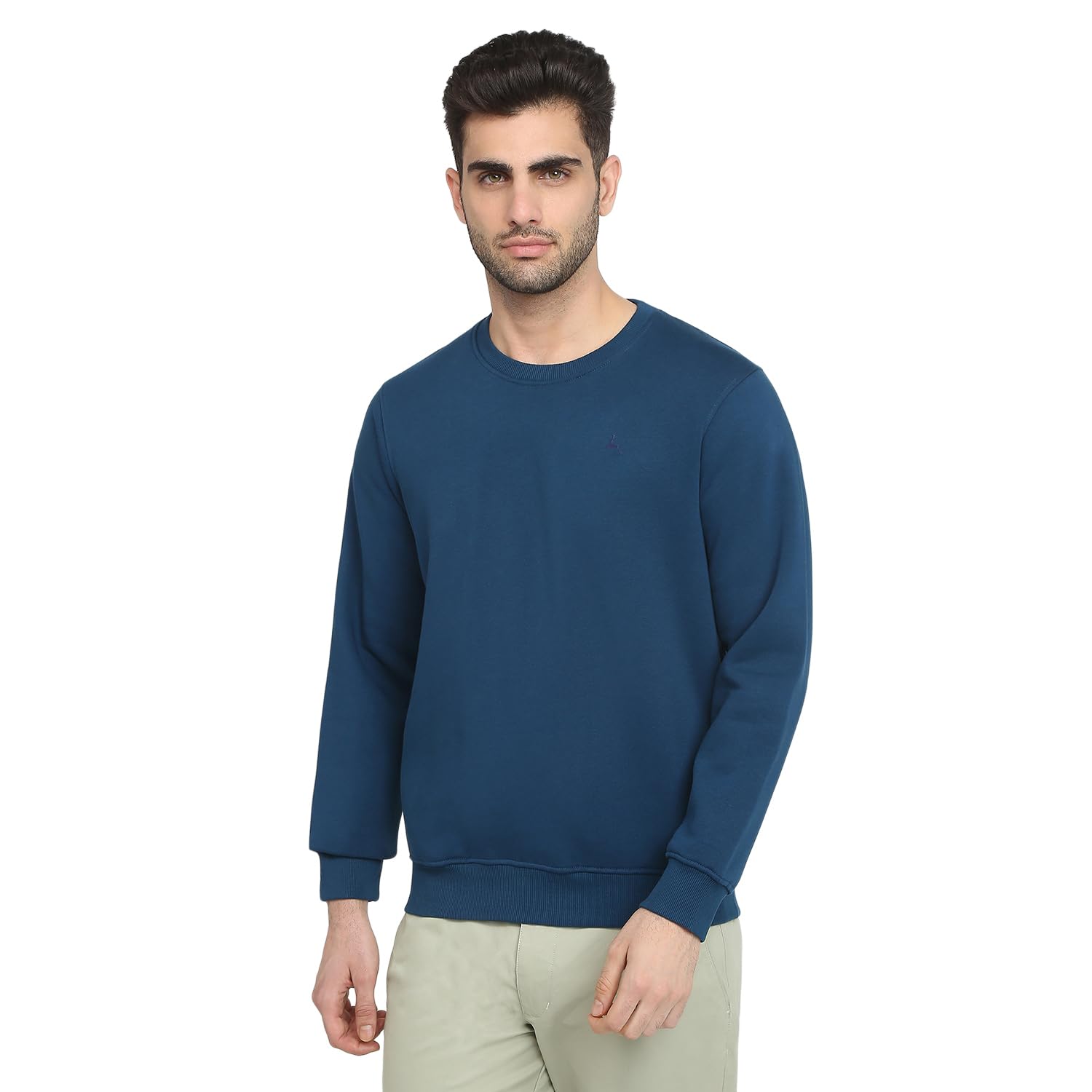 parx Men Full Sleeve Regular Fit Solid Pattern Cotton Polyester Blend Round Neck Round Neck Casual Sweatshirt-picture-19