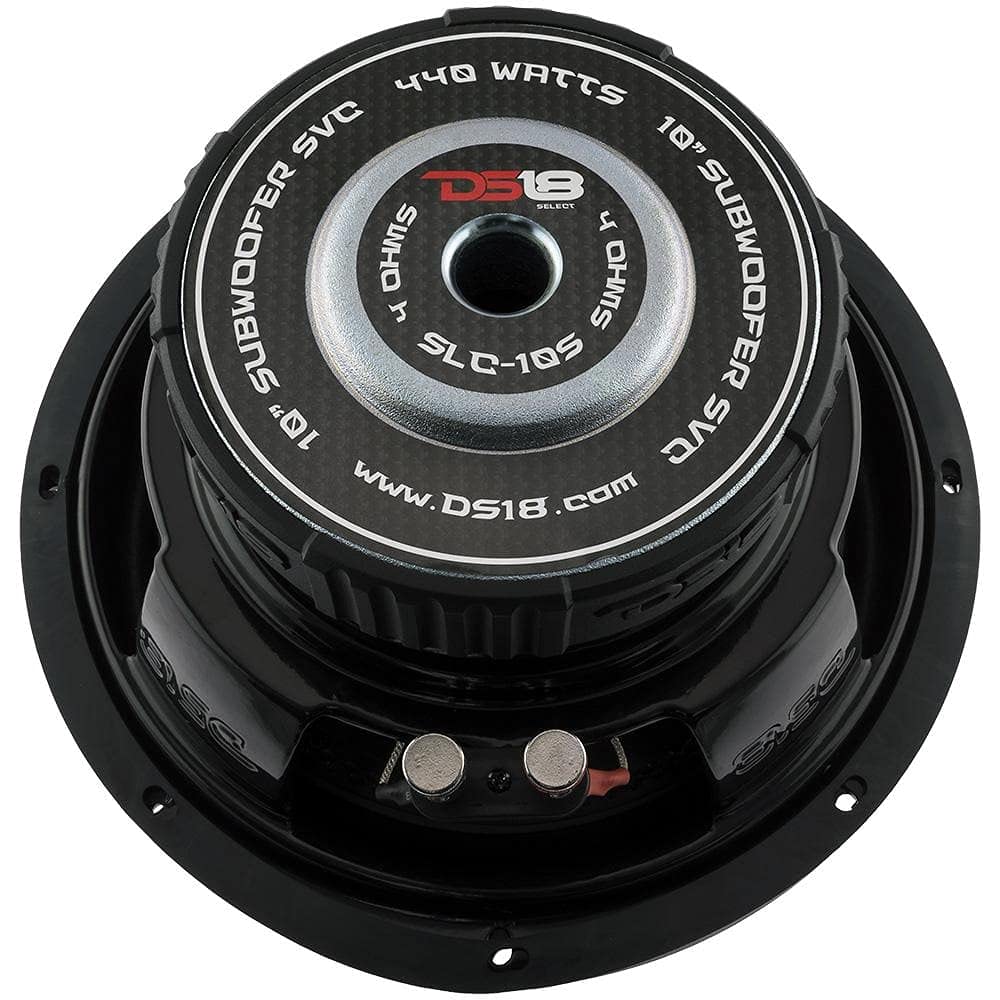 DS 1 SUBWOOFER DS18 Select SLC-10S SLC10S 25,00 cm 250 mm 10" 220 vatios rms 440 vatios máx SVC ​​Bobina de Voz única 4 ohmios Sub excelente para Maletero Coche, 1 Pieza