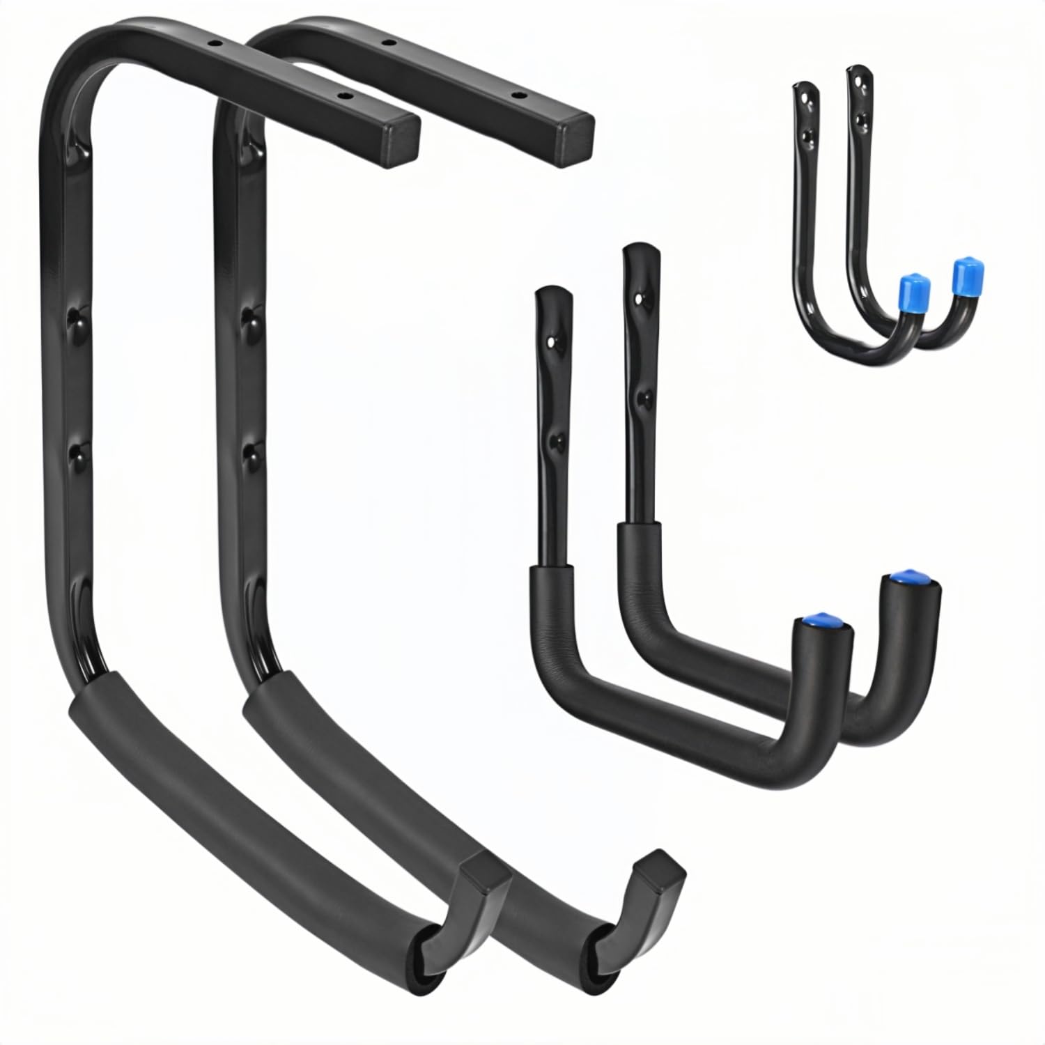 Qinbszad Heavy Duty Overhead Garage Storage Rack Ceiling Garage Hanger, Garage Storage Hooks for Hose Pipe Lumber Bike Tools Ladder(2, Hook Type)