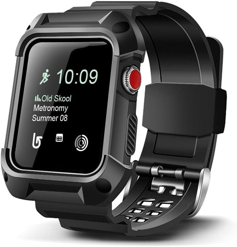 SG Correa Extensible Band Case Protector de Uso rudo Supcase Rugged Armor  Generica iwatch Apple Watch 38mm 42mm Series 1 2 3 Nike (Negro, 38MM) :  Amazon.com.mx: Electrónicos