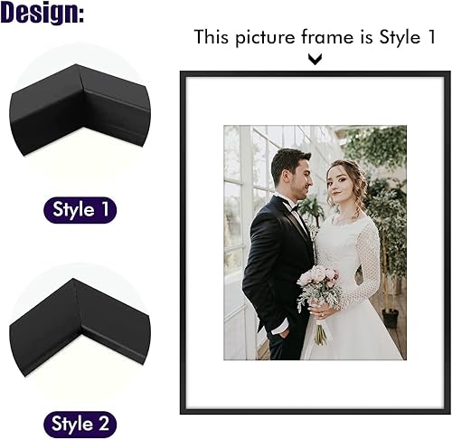 Miniatura 8 de Golden State Art, Juego de 7 portarretratos para galería, con uno de 11 x 14, dos de 8 x 10 pulgadas y cuatro de 5 x 7 pulgadas, marco de fotos de