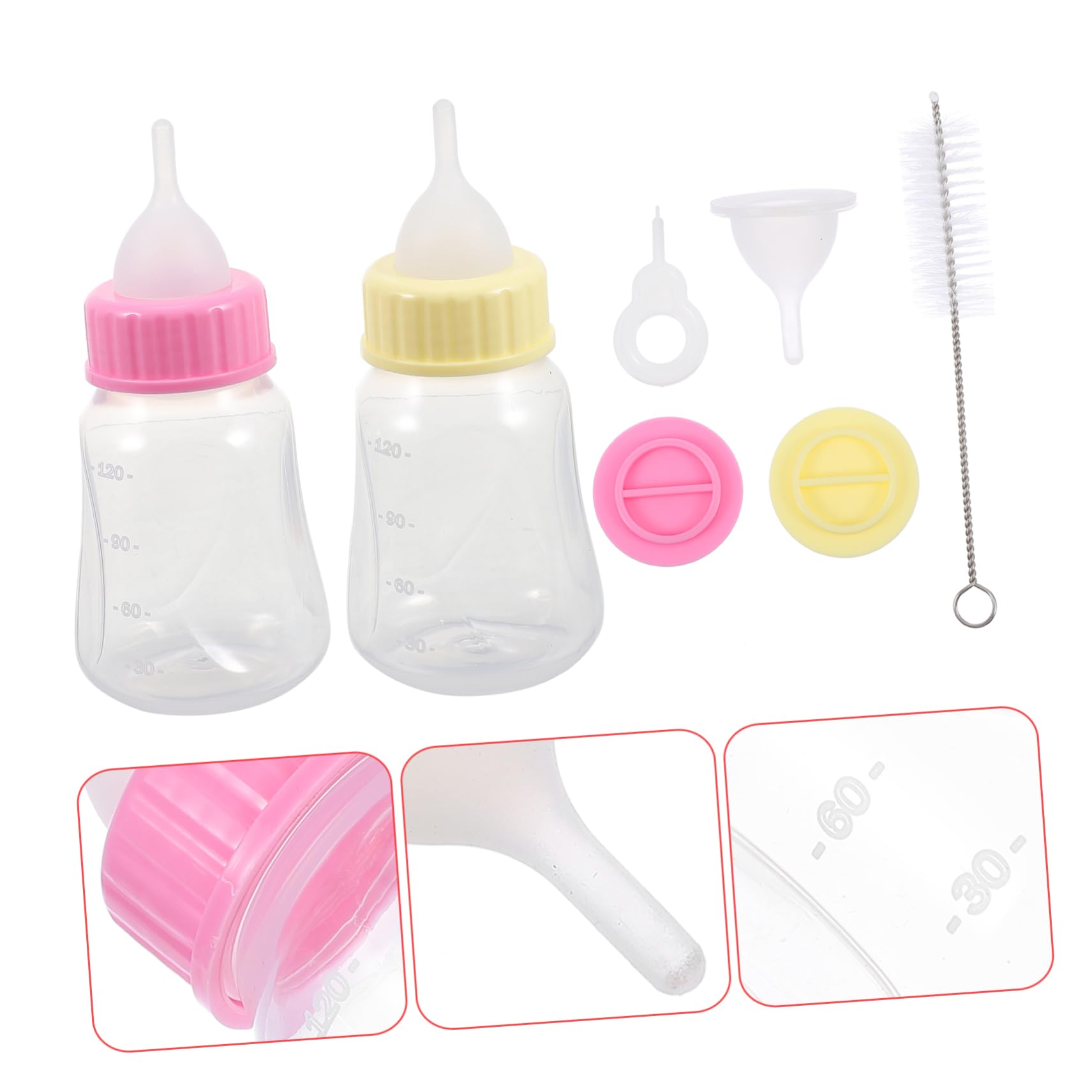 Levemolo Cat Milk Bottle Leak Kitten Feeder Cat and Feeding Tool Sturdy Plastic