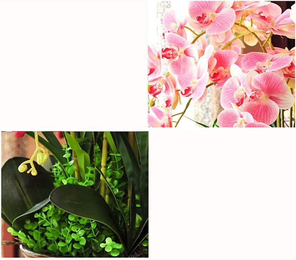 Orchidee finte 21,65 Pollici Fiore Artificiale Poliuretano Fiori Artificiali Phalaenopsis con Vaso in Ceramica Orchidea Artificiale