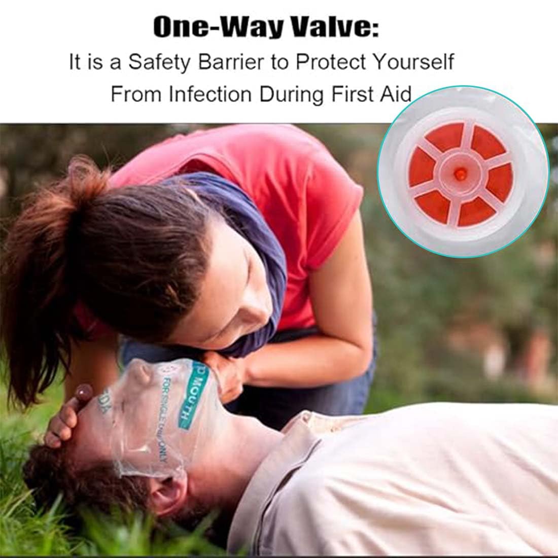 SULIUDAJI Maschera Respiratoria da 6 Pezzi con Portachiavi, Pocket Mask,Pocket Mask Primo Soccorso,CPR Face Shield,Maschera CPR, Maschera Tascabile, Adatta per L'Addestramento CPR di Primo Soccorso