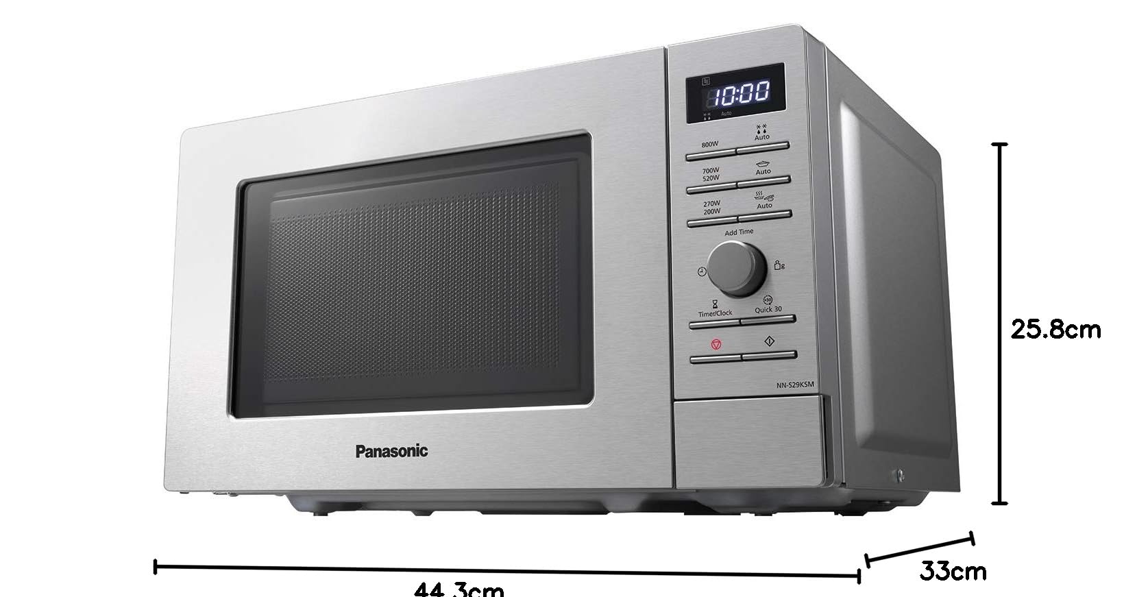 Panasonic NN-S29KSMEPG Solo Mikrowelle (800 Watt, 20 Liter) edelstahl, Silber