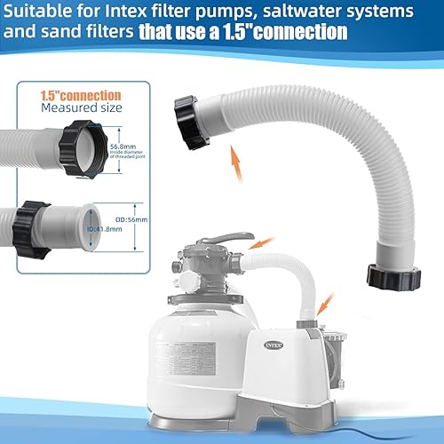 Miniatura 2 de Manguera de bomba de filtro de arena de piscina de 14 pulgadas, manguera de interconexión para bombas de filtro de arena Intex 11388