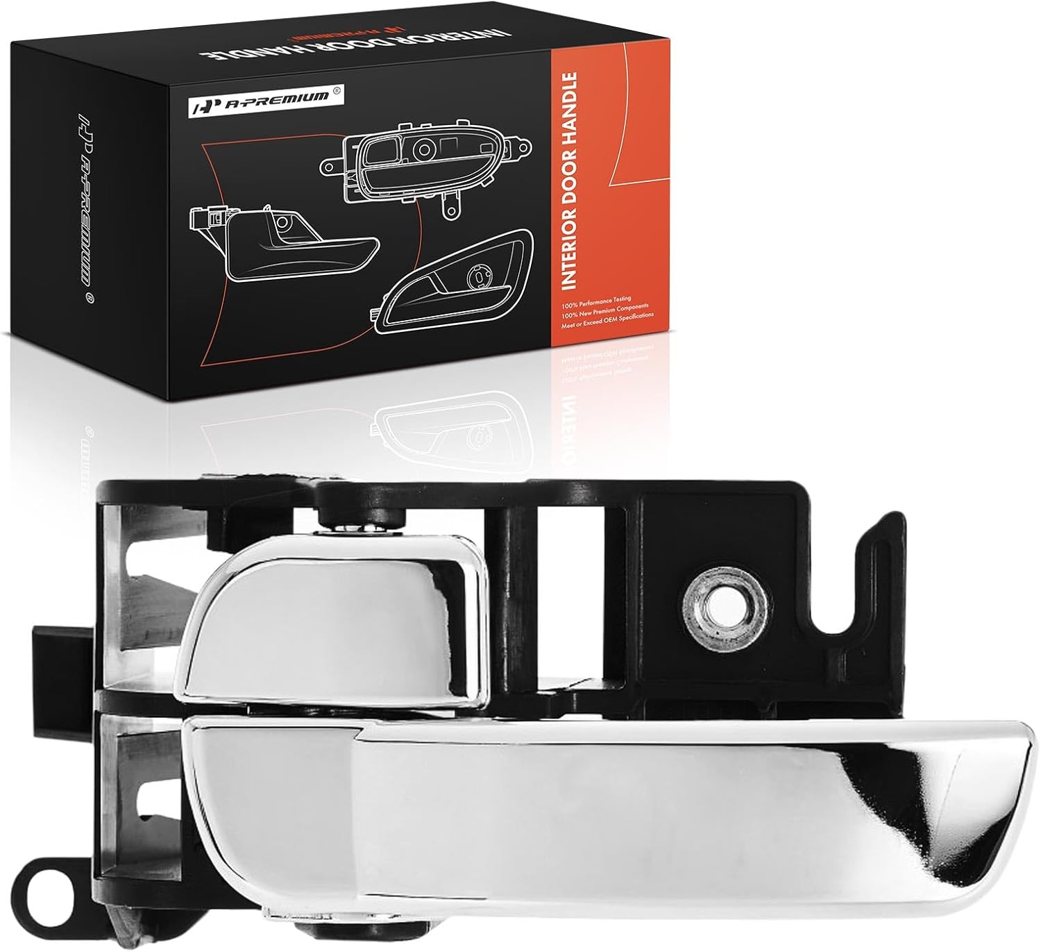 A-Premium Front or Rear Left Driver Side Interior Door Handle Compatible with Nissan Frontier 2005-2019, Pathfinder 2005-2012, Xterra 2005-2014, Chrome, Replace# 80671-EA500