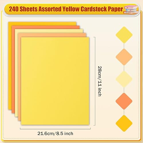 Miniatura 9 de MixTeach 240 hojas de papel de cartulina marrón surtido de 8.5 x 11 pulgadas, papel de estraza imprimible de 65 libras para álbumes de recortes con