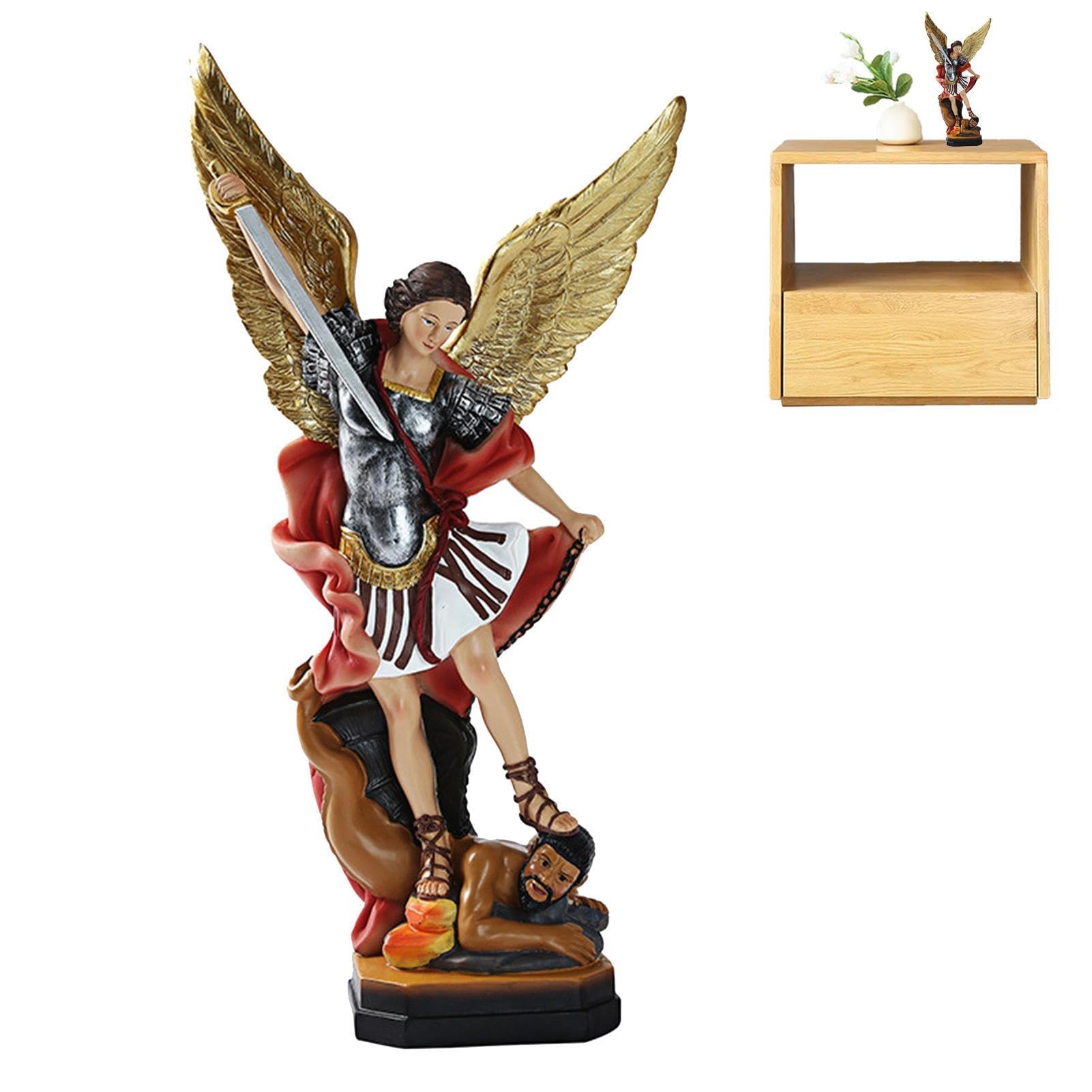 Amazon.co.jp: Ozozuize 聖ミカエル像 - 着色された大天使ミカエル像の
