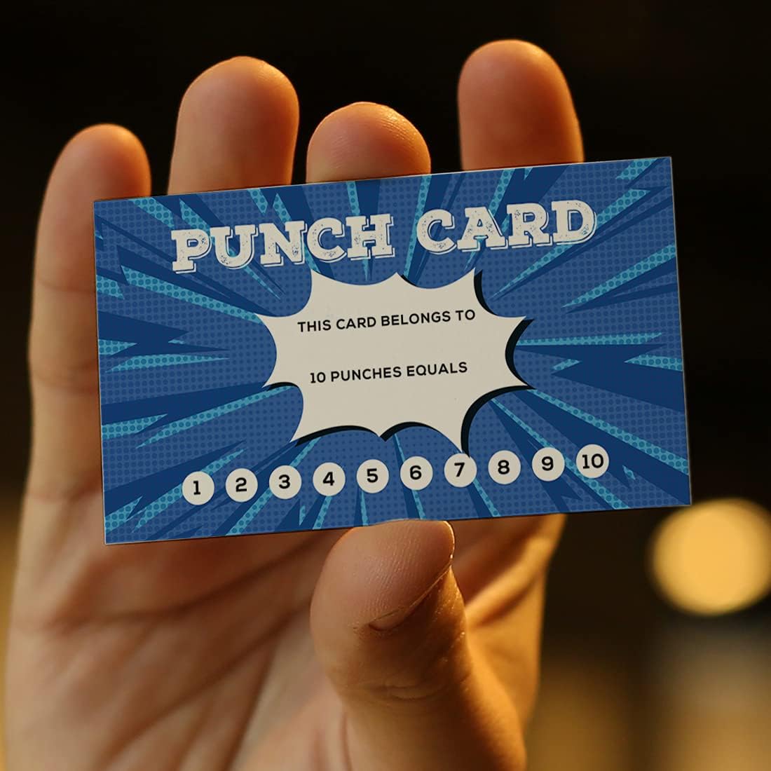 Andaz Press Comic Style Reward Punch Cards, Loyalty Cards for Small Business Customers, Incentive Award Cards for Class, School, Kids, Students, Teachers, Chores, 100-Pack, 2 x 3.5-Inch
