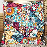 Fansu Colcha Acolchada Fina Suave Cubrecama Rellenos Finos Toda Temporada Edredón Estampada Colchas Bouti Cama 90/135/150, Manta Para Sofa Para Niños Adultos (Lobo Blanco,96x114cm