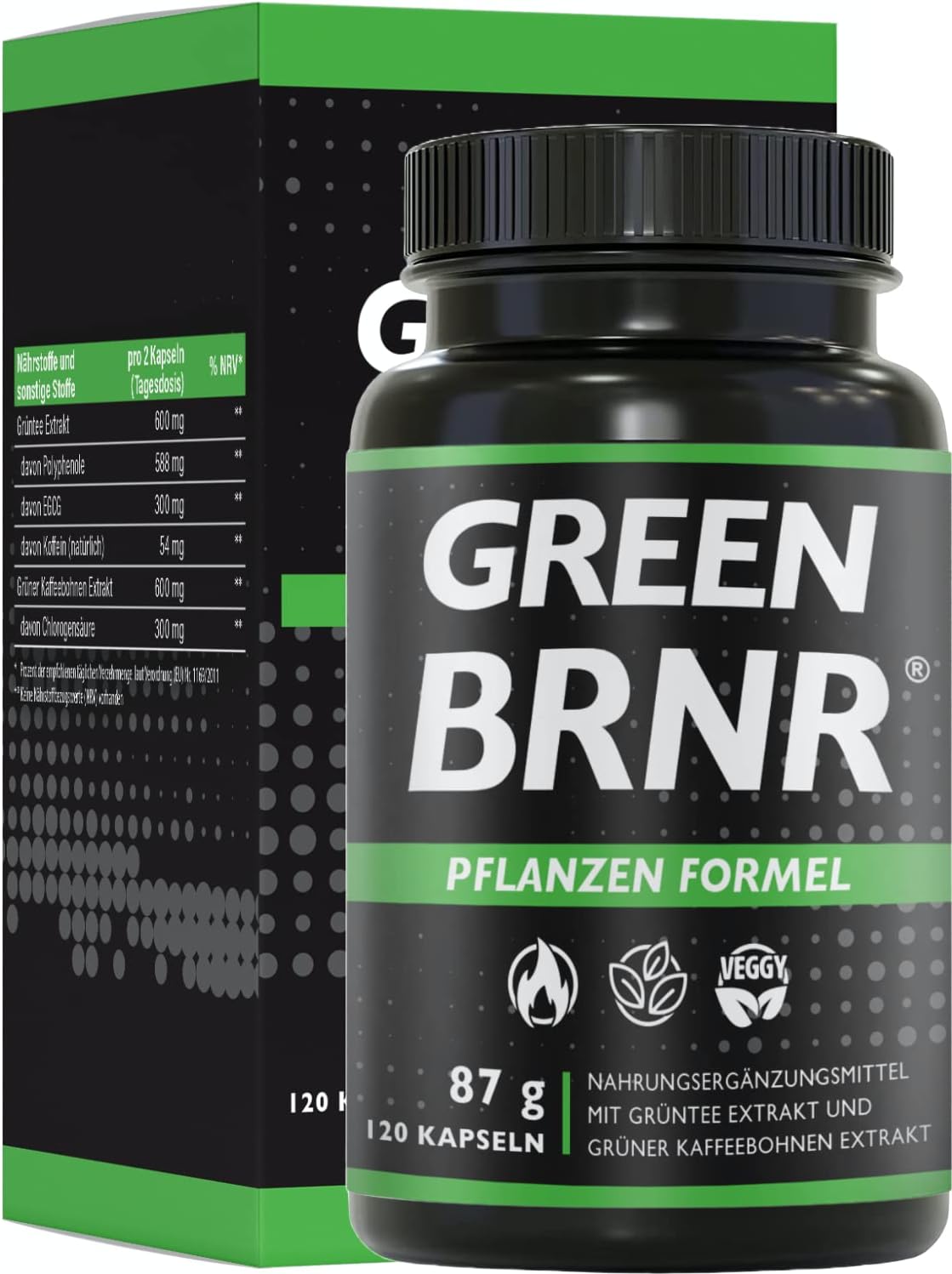 BRNR Green BRNR Green Tea Extract High Dose 120 Capsules with Extra Lots of EGCG + Polyphenols, Green Tea Capsules, Green Coffee Extract, 120 Capsules BRNR Green BRNR Green Tea Extract High Dose 120 Capsules with Extra Lots of EGCG + Polyphenols, Green Tea Capsules, Green Coffee Extract, 120 Capsules