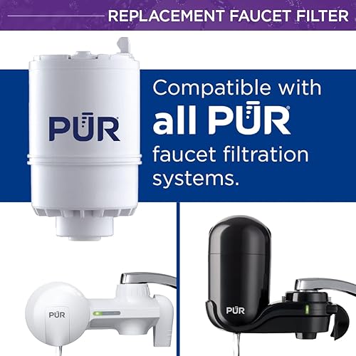 Miniatura 4 de PUR Filtro de agua de repuesto para sistemas de filtración de grifos, compatible y filtro de repuesto para jarra de agua, azul, compatible con todos