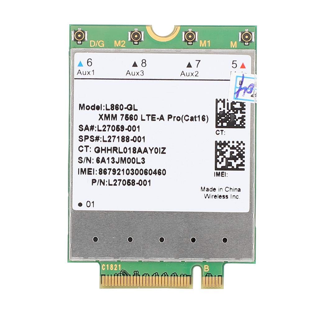 ASHATA Network Card,Wireless Card for Fibocom Cat16 1Gbps L860-GL 4G LTE Module Model 4x4 MIMO 256QA