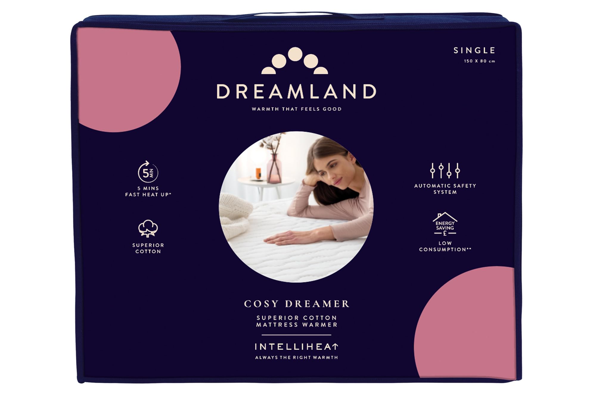 Dreamland Cosy Dreamer Matratzenwärmer aus Baumwolle, 150 x 80 cm