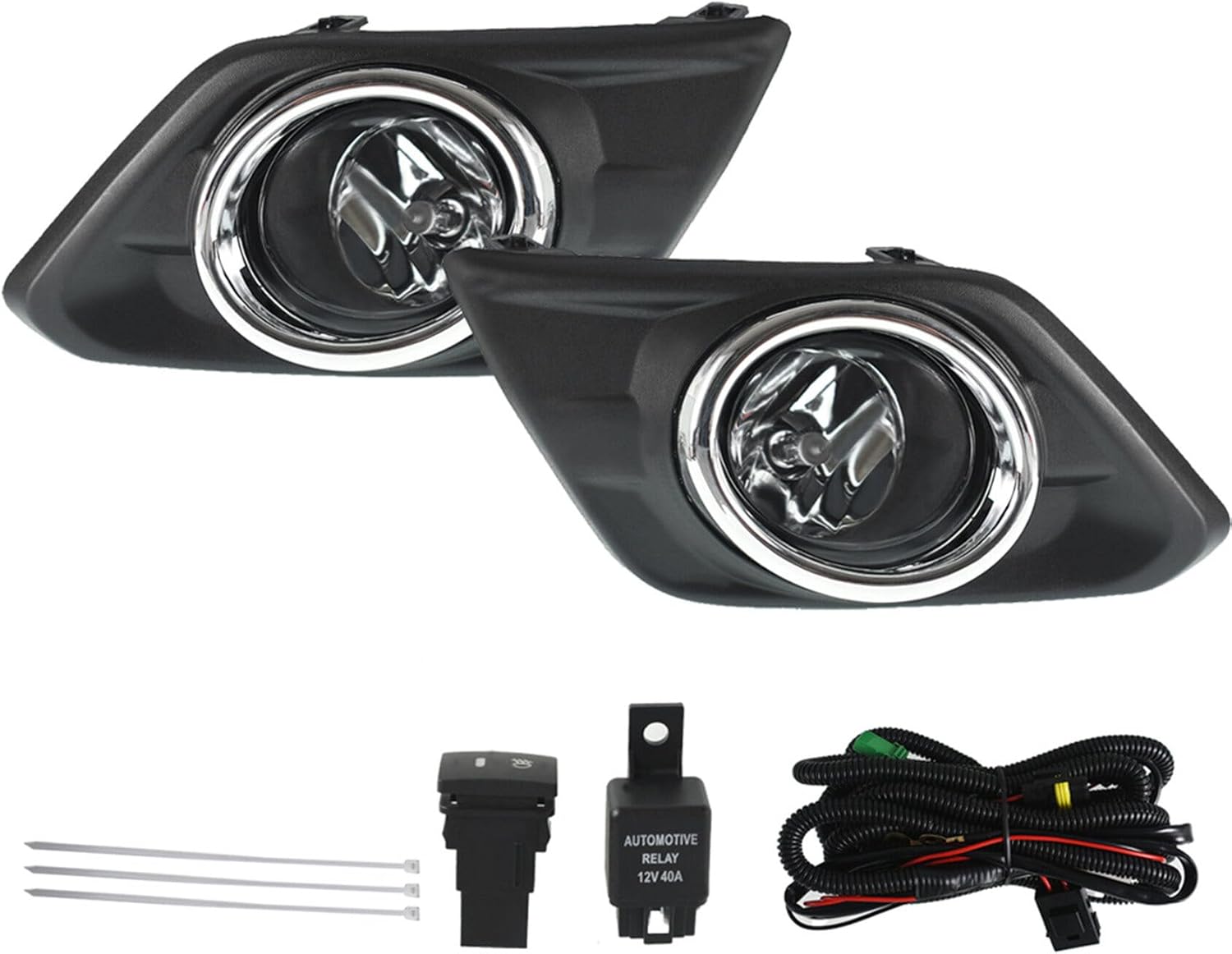 labwork Fog Lights Lamps Replacement for Nissan Rogue 2014-2016 Driving Fog Lights Lamps with Bulbs Fog Light Covers Harness Switch NI2590103 261508993B