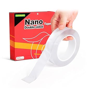 Amazon Com Tafomagic Double Sided Heavy Duty Nano Tape 1 2in X 3 28ft Strong Adhesive Transparent Tape Home Office Removable Washable 2mm Thickness Tape Office Products