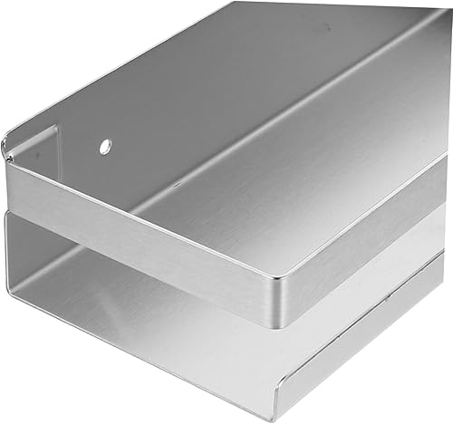 Miniatura 5 de Cabilock Estante de almacenamiento montado en la pared de acero inoxidable para cocina y baño, fácil instalación, estantería de perforación para