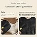 PawZen Electrostatic Hair Removal Gloves - Reusable Pet Lint Remover Gloves for Cat & Dog Hair, Fur, Dust - Soft Grooming Gloves for Furniture, Clothes, Car Seats (1 Pair, Black)