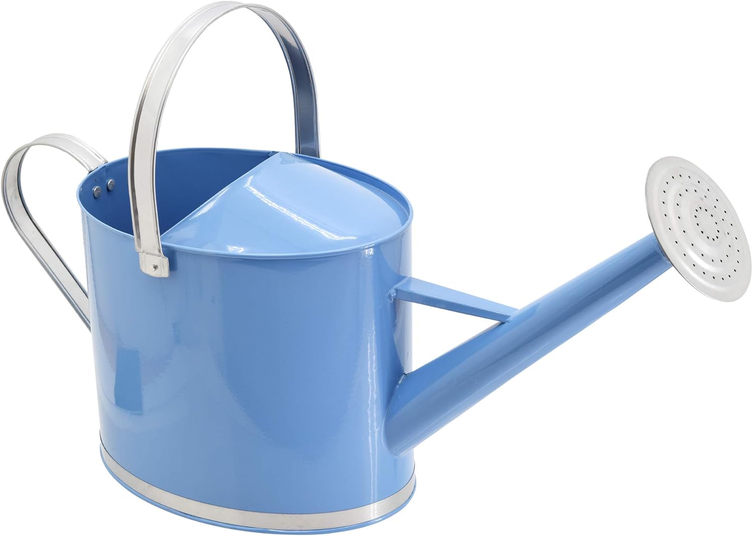 Arcadia Garden Products WC14 Classic Shiny Galvanized Metal Watering Can, Easy-Pour, Indoor and Outdoor, 2.6 gal