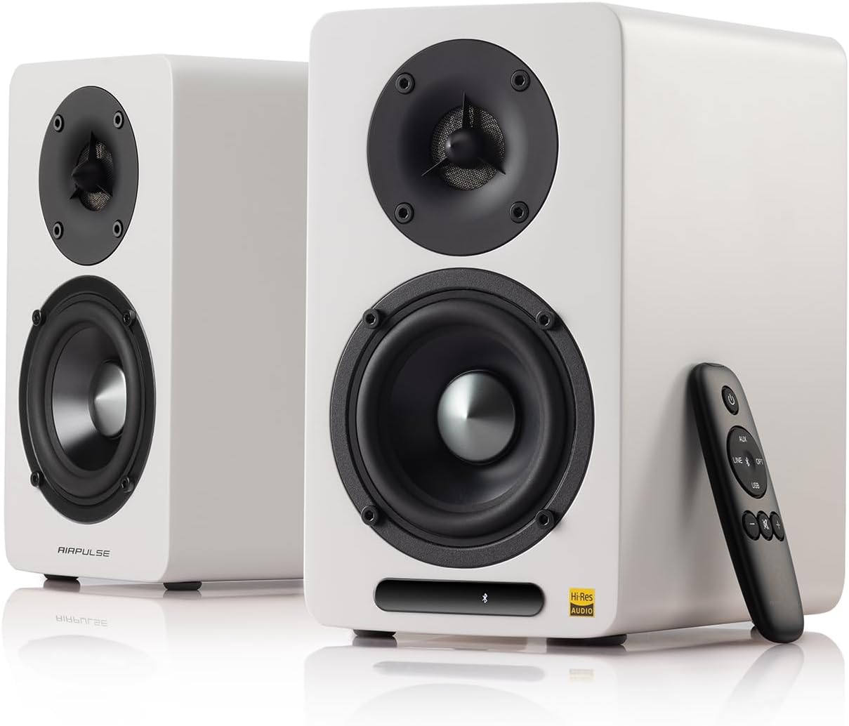 Edifier Airpulse A60 Desktop Hi-Res Bluetooth Bookshelf Speakers, White