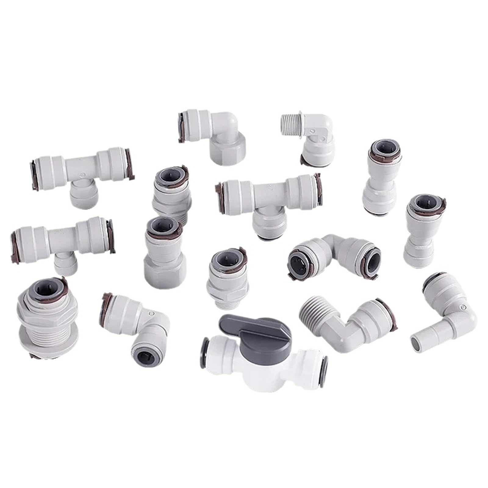 Raccord en POM 12,7 mm 1/2 po coudé en T pour purificateur d'eau potable