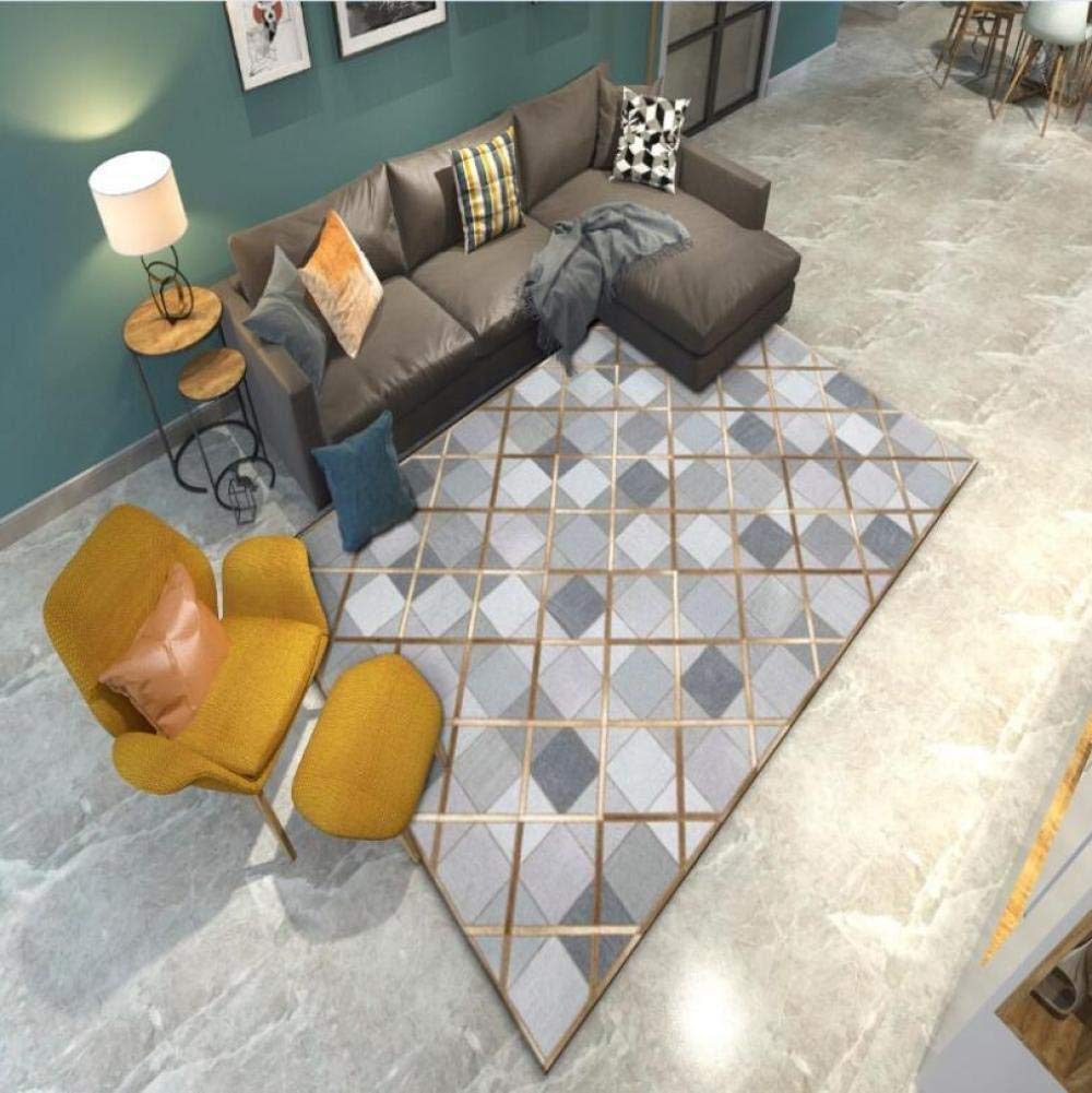 Tapis extra large ligne jaune tapis de sol salon 40x120