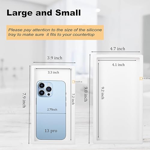 Miniatura 106 de Bandeja de baño, pequeña bandeja de tocador de silicona, jabonera, soporte para esponja, organizador de fregadero de cocina, accesorios de baño