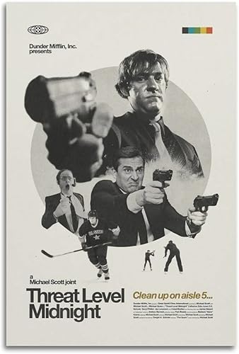 Póster de película de medianoche de nivel de amenaza, póster artístico y arte de pared, póster moderno para decoración de dormitorio familiar, 08 x