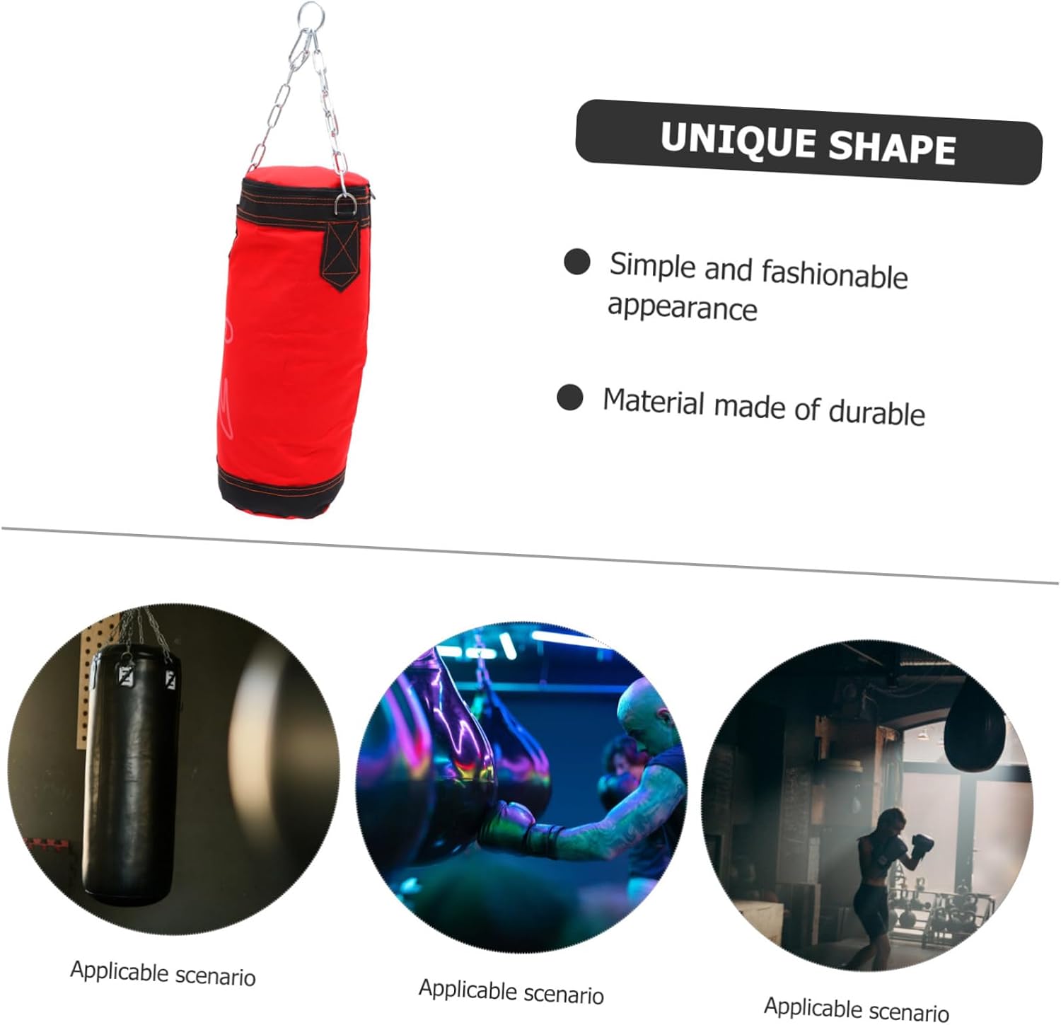 Thick Boxing Sandbag Heavy Duty Exercise Bag for Fitness Training Sturdy Material Suitable for Levels for Home Workout