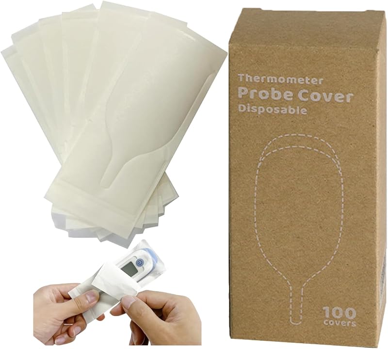 100pcs Disposable Digital Thermometer Probe Covers for Accurate and Hygienic Rectal Thermometer Measurements, Wrap Around The Thermometer's Entire Body