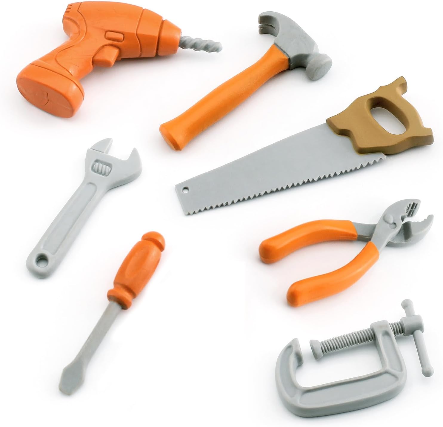 3 Inch Kids Toy 8PCS Mini Construction Toys Working Tools Educational Pretend Role Play Set Diorama Projects Kids Birthday Gift Learning Toy