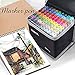 80 Colors Alcohol Markers for Adult Coloring Books, ZSCM Artist Paint Pens Art Sketch Dual Tip Highlighters Markers for Kids School Supplies Halloween Card Marking Drawing Illustration