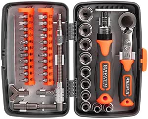 38-in-1 Ratchet Box, Ratchet Set for Socket Wrench, Ratchet Box for ...