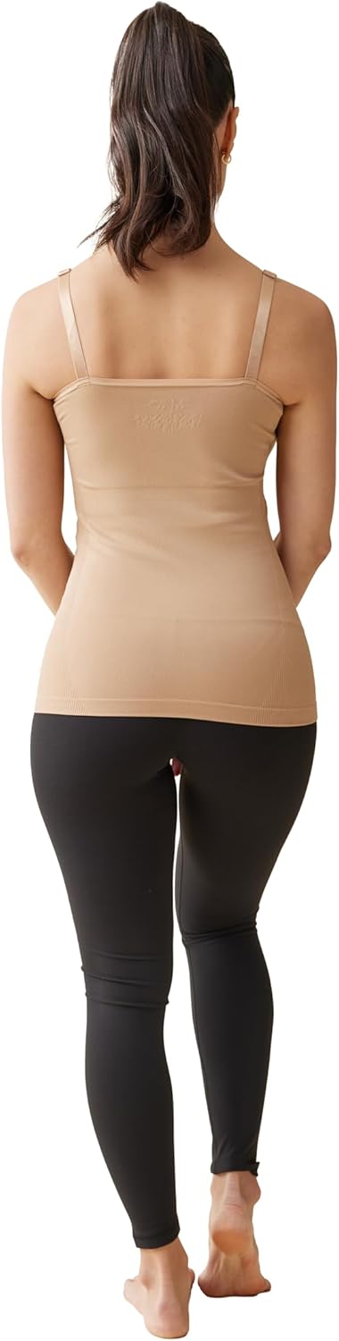 Ingrid & Isabel Nursing & Shaping Cami – Seamless Maternity Tank Top with Adjustable Straps & Easy Breastfeeding Access - Image 3