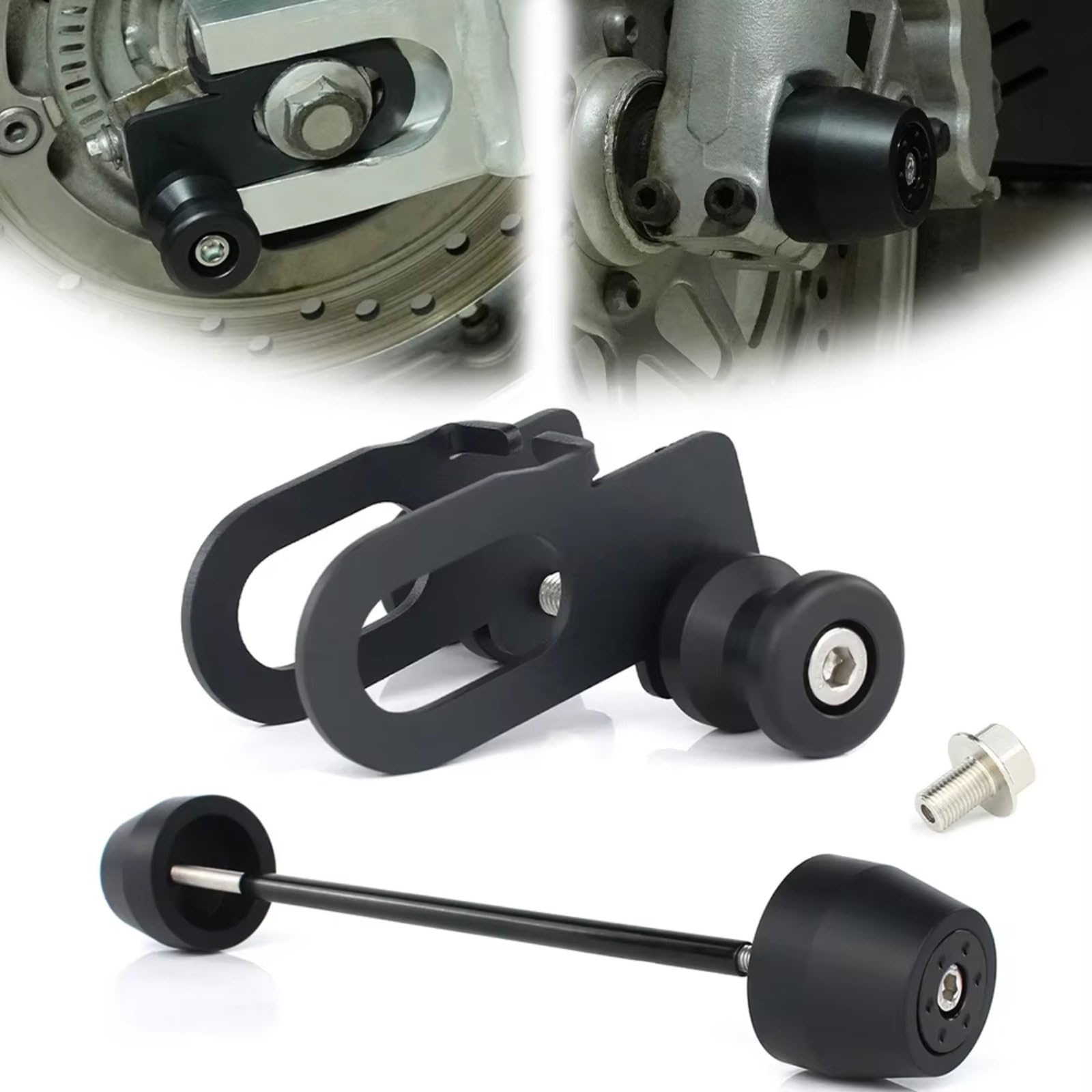 Carretes Brazo Basculante Tornillo Soporte Motocicleta Compatible con XL1000V para Varadero 2003-2012 Deslizador Choque Horquilla Eje Rueda Delantera Y Trasera