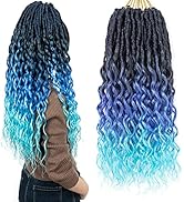 DoeSeor 14 Inch Goddess Locs Crochet Hair 8 Packs New Soft Faux Locs Crochet Braids Deep Wave Pre...