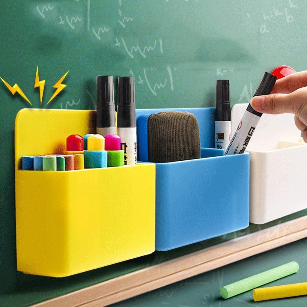 OLOTU Durevole Portapenne Magnetico, portaoggetti per armadietto Frigorifero, Lavagna, Frigorifero da Ufficio, portapenne Multifunzionale e Durevole Porta Penna