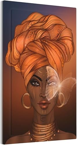 Interruptor de luz de 1 cuadrilla, diseño de mariposa afroamericana, sin dispositivo, placa de pared decorativa sin usar, bonita mujer negra, con